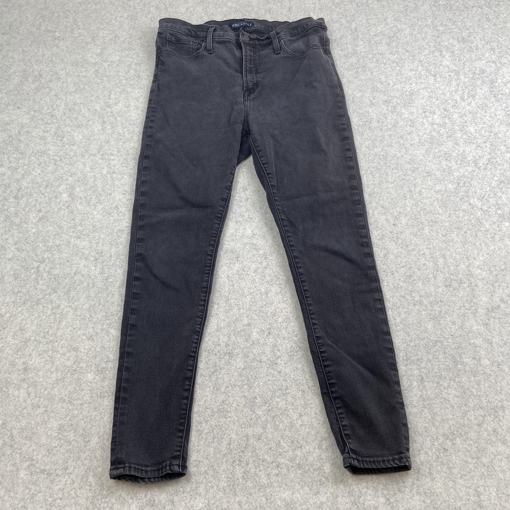 J.Crew Mercantile Jeans Mens 32 (32x26) Gray Charcoal Slim Skinny Stretch Denim